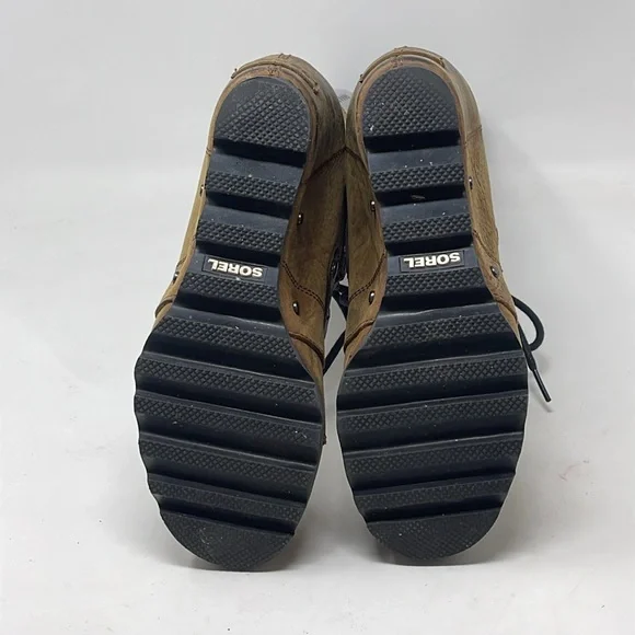 Sorel Joan Of Arctic Tan Wedged Boots Size 6.5 - Picture 5 of 7